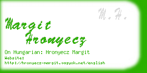 margit hronyecz business card